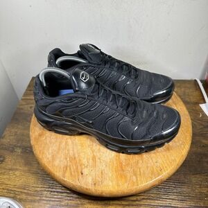 Nike Air Max Plus Triple Black Mens Running Shoes 604133-050 Size 11 Tn Air